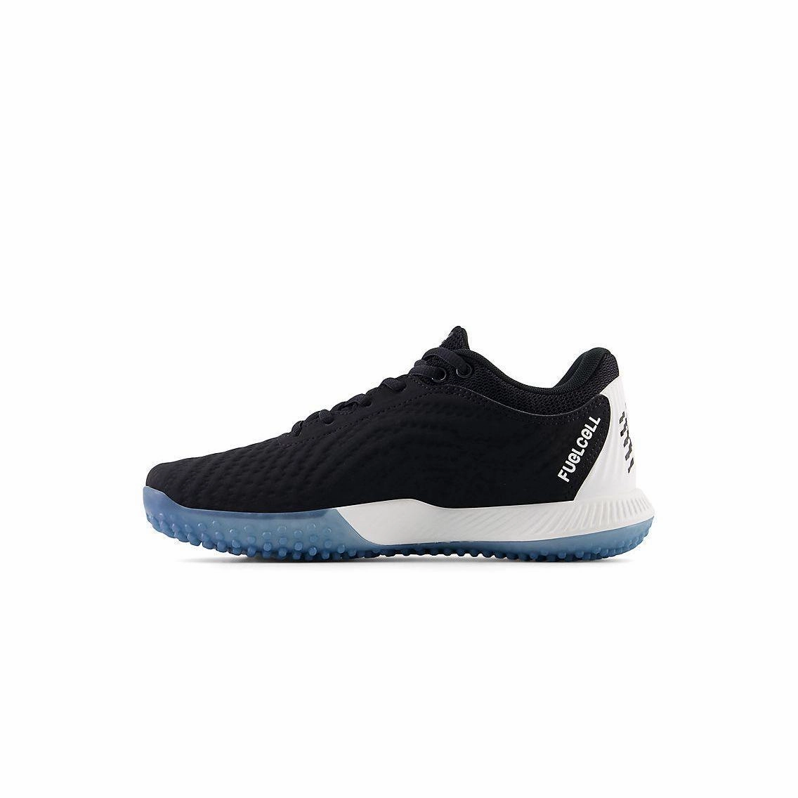 New Balance Women's FuelCell FUSE v4 Turf Trainer Softball Shoes - Black/Optic White - STFUSEK4 hook - and - loop shoes