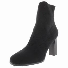 Oak Womens Knit Ankle Booties Neutral Tone Comfort Lining Snowy Path