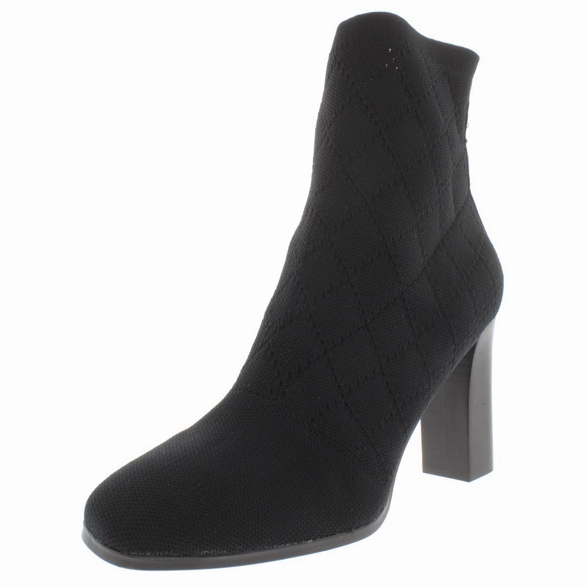Oak Womens Knit Ankle Booties Neutral Tone Comfort Lining Snowy Path