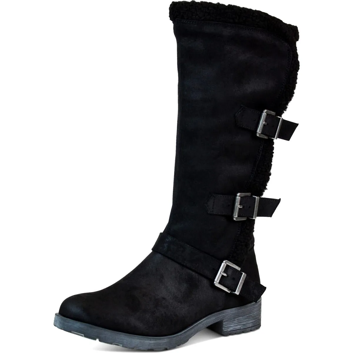 Rough texture Comfortable Arch Santell Womens Faux Fur Tall Knee-High Boots