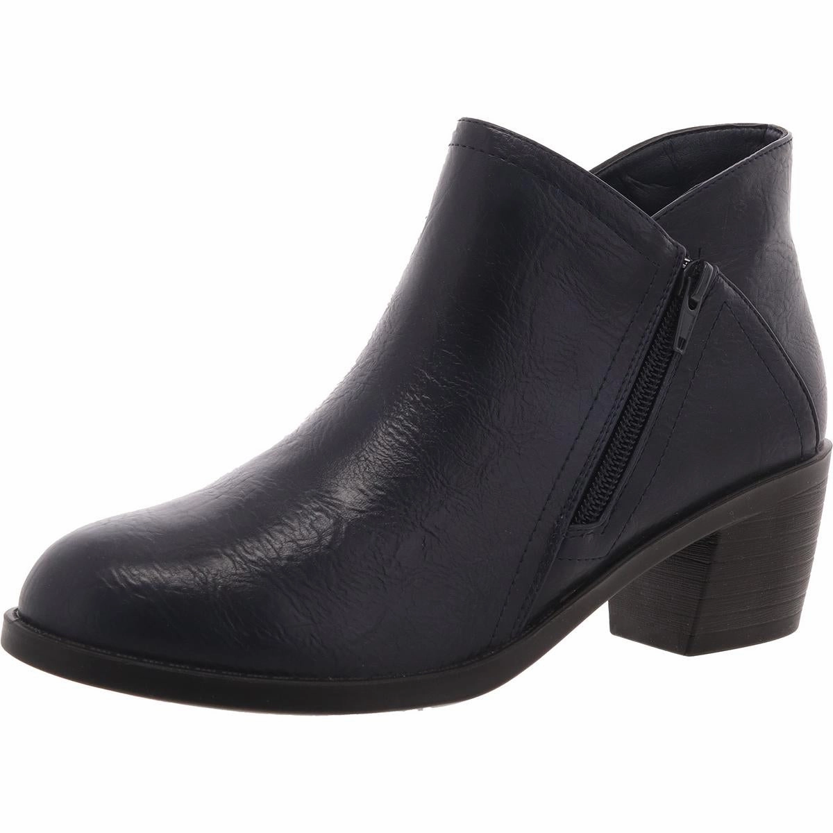MORGANA Womens Zipper Manmade Ankle Boots Business Meeting Elastic Cuff