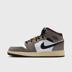 Jordan 1 Mid SE GS White / Oil Grey - Cave Stone Uniform Weight Distribution