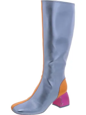 Padded Interior Cold Climate Olympia Womens Faux LEather Block Heel Knee-High Boots