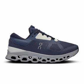 On | Men's Cloudstratus 3 Running Shoes - Metal/Glacier Smooth Step