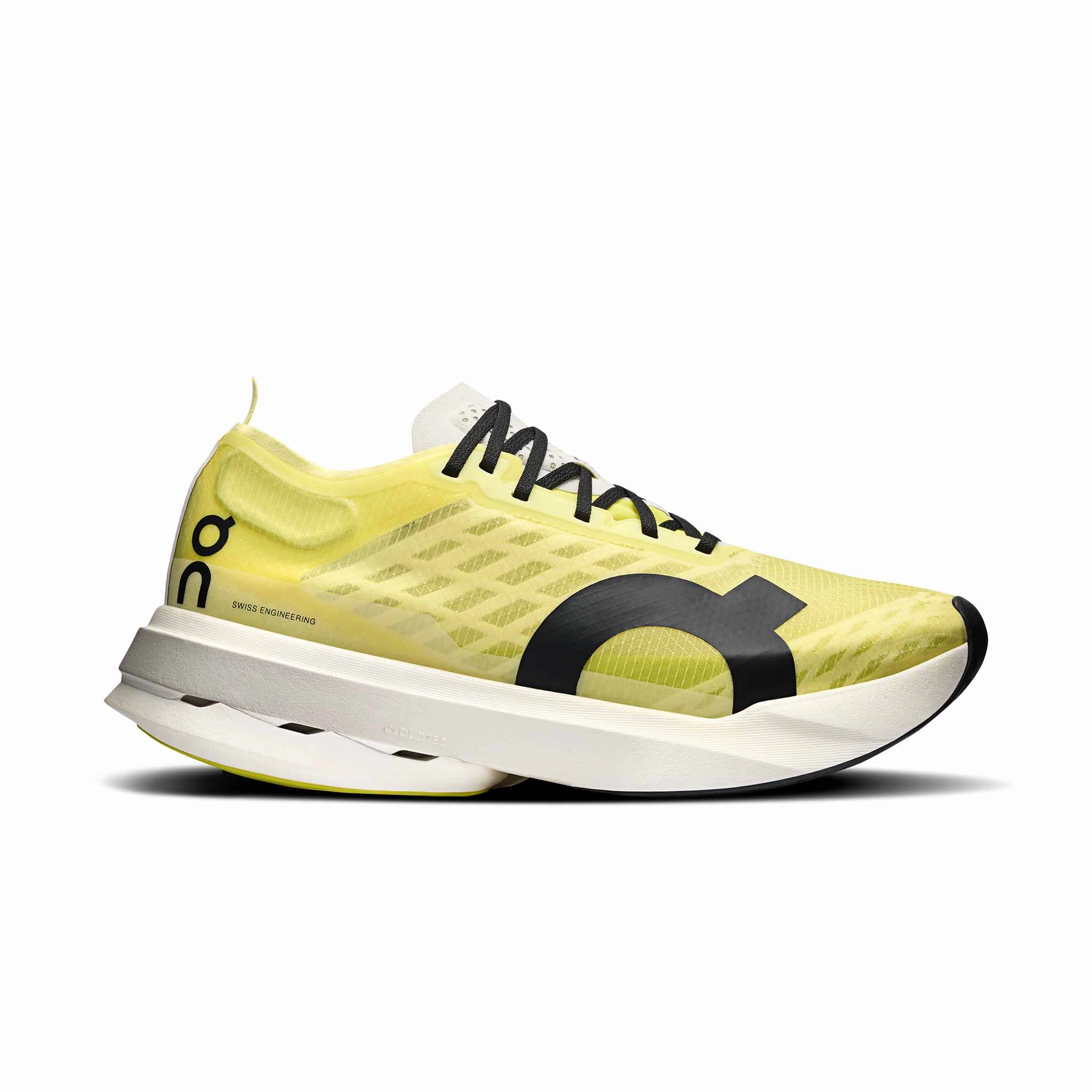 On | Women's Cloudboom Strike Running Shoes - Limelight/Wolf motion control running shoes