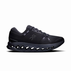 On | Women's Cloudsurfer 2 Running Shoes - Black/Black Waterproof Shoes Bright Color