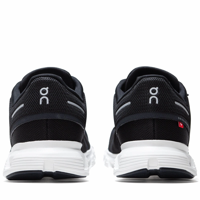 On Cloud 6 - Black/White HighVisibility outdoor trail running shoe usage