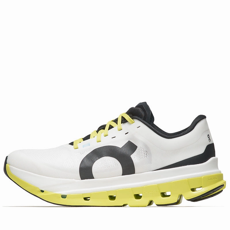 On Cloudflow 5 - White/Lime cross - country running shoes