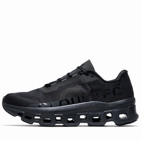 high - jump running shoes durable shoe properties On Cloudmonster - All Black
