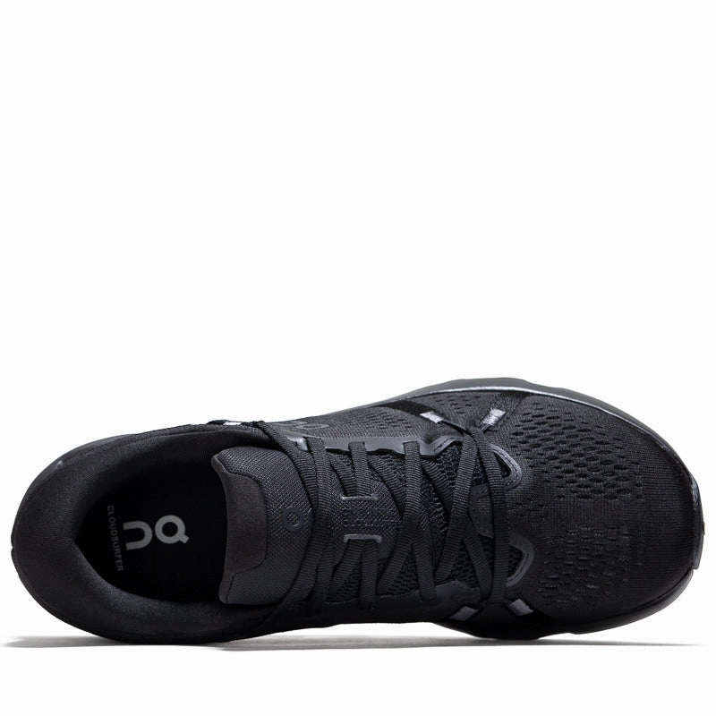 On Cloudsurfer 2 - Black/Black Extreme Running barefoot running simulation