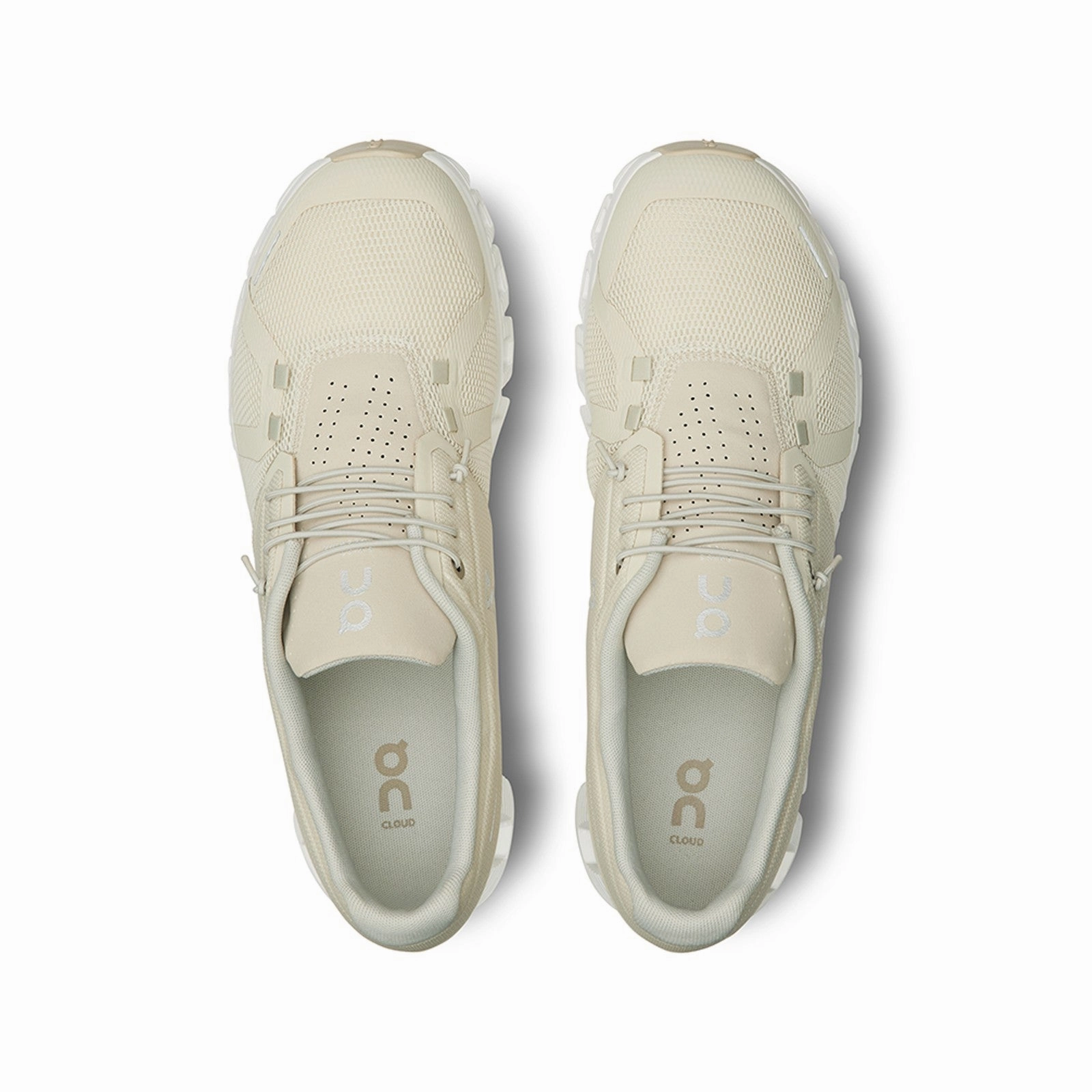 On Running Cloud 5 (Cream/Sand) Men's Shoes 59.97768 TPU Heel Counter Zero Gravity Engineering