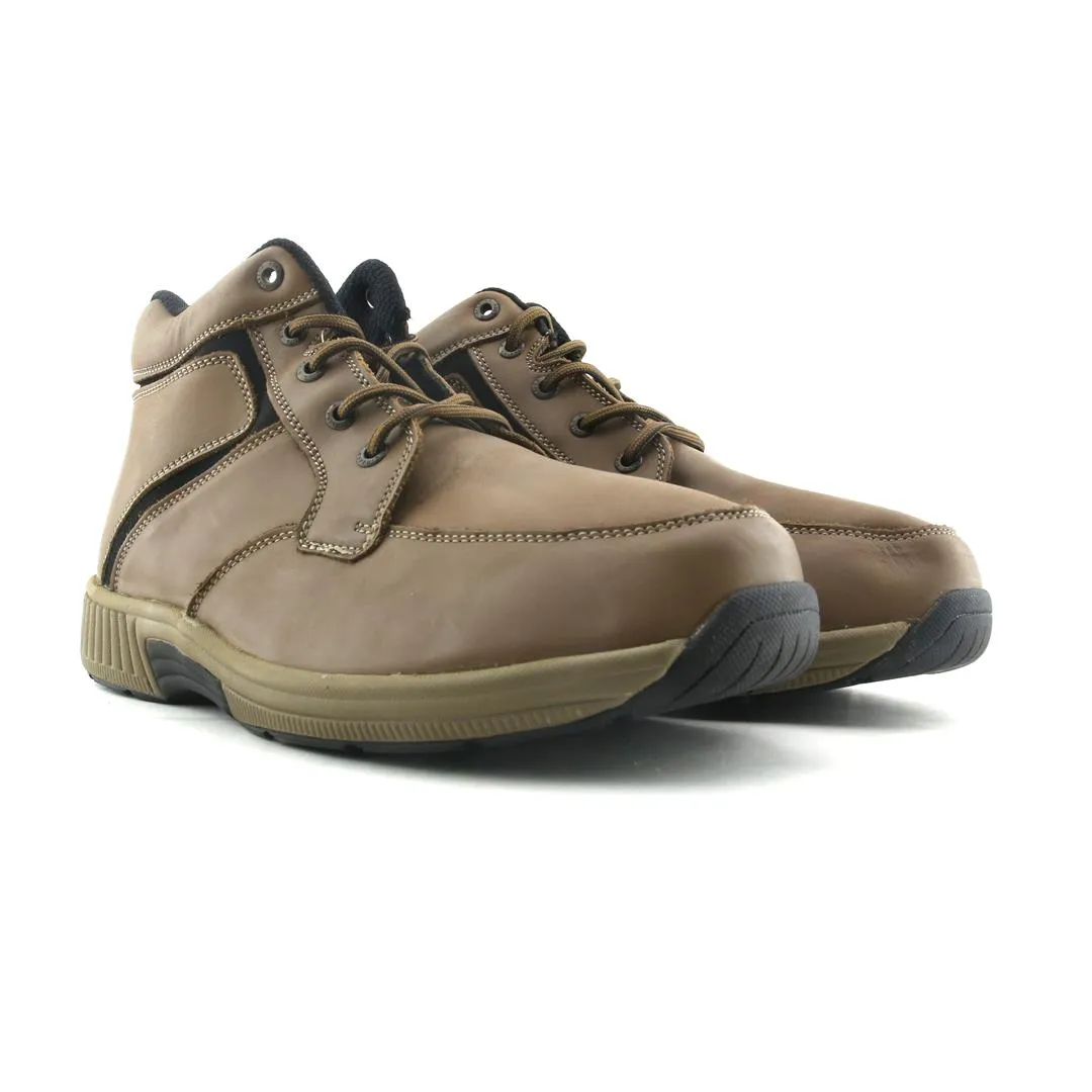 Feather Light Morning Walk Anti Abrasion Orthofeet Men's Boots Highline - Brown