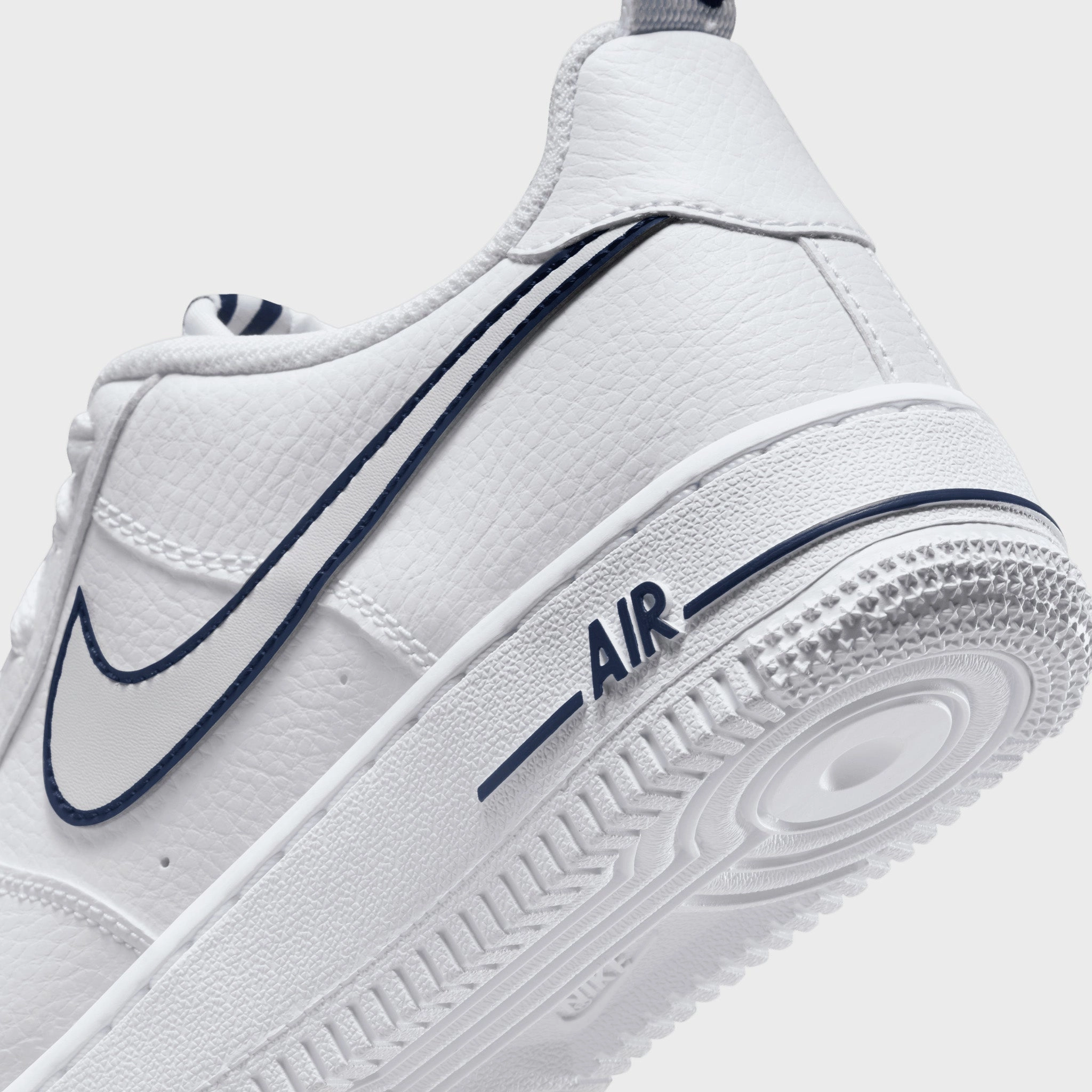 Nike Air Force 1 LV8 GS White / Photon Dust - Midnight Navy PUInsole Oxygenated Midsole Design