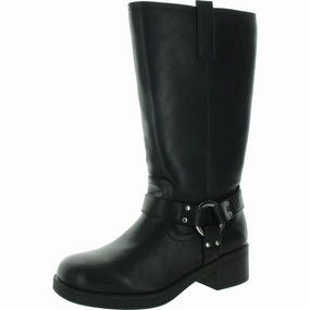 WS11139W Womens Buckle Manmade Mid-Calf Boots Comfortable Footwear