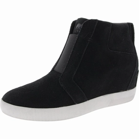 High Traction Outdoor Trek Comfortable Footwear Out N About Pull On Wedge Womens Solid Man Made Wedge Boots