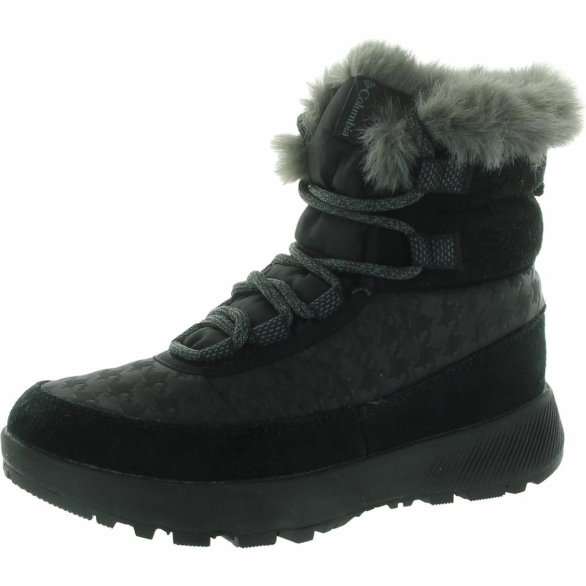 Fur Trim Slopeside Peak Luxe Womens Mixed Media Suede Winter & Snow Boots