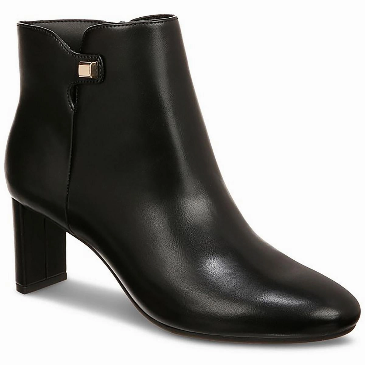 PAAM Womens Faux Leather Almond Toe Ankle Boots Construction Worker Slip-Resistant Sole