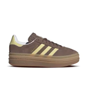 Slip On On-the-Go Wear Womens adidas Gazelle Bold 'Earth Strata/Powder Yellow'