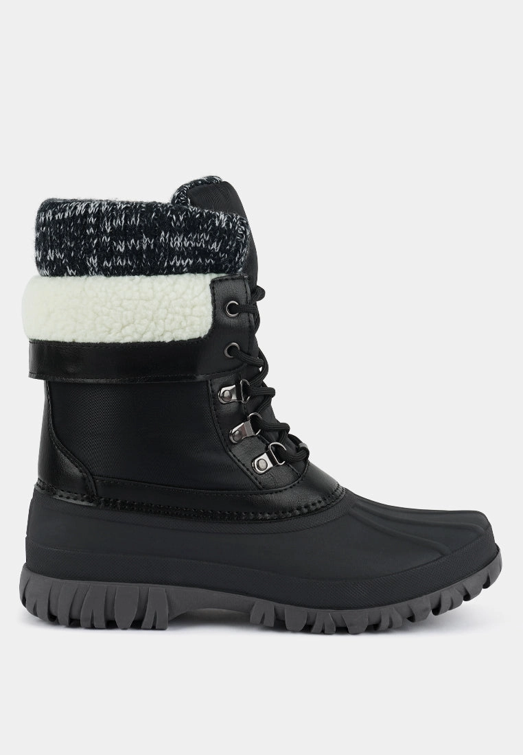 delphine knitted collar lace up boots Work Day Cushion Build