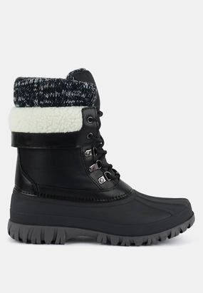 delphine knitted collar lace up boots Work Day Cushion Build