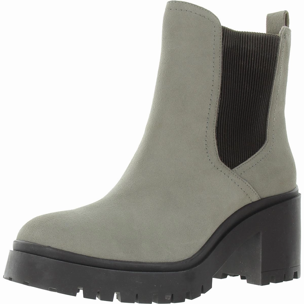 Womens Leather Lugged Sole Ankle Boots Reliable Performance Strong Mood
