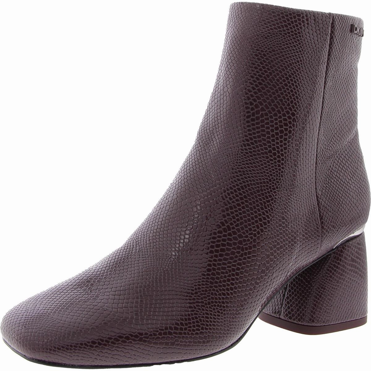 Western Pattern Womens Zipper Leather Ankle Boots