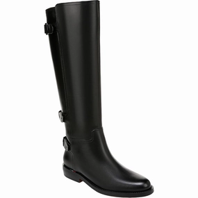 Padova Womens Buckle Leather Knee-High Boots Wedding Reception