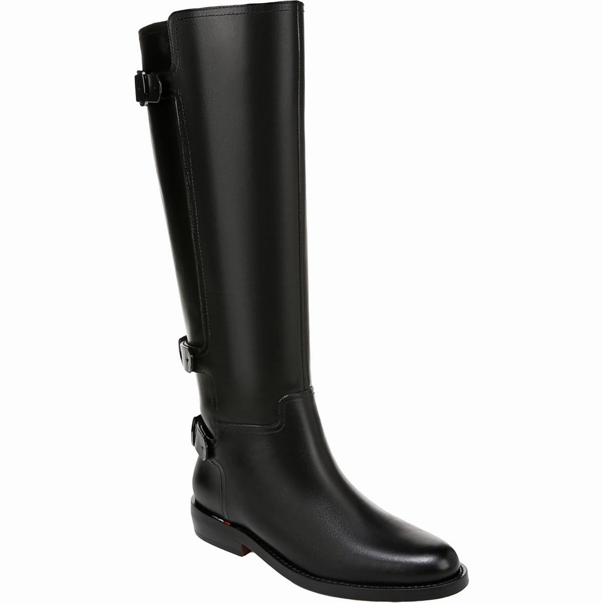 Biker Padova Womens Buckle Leather Knee-High Boots