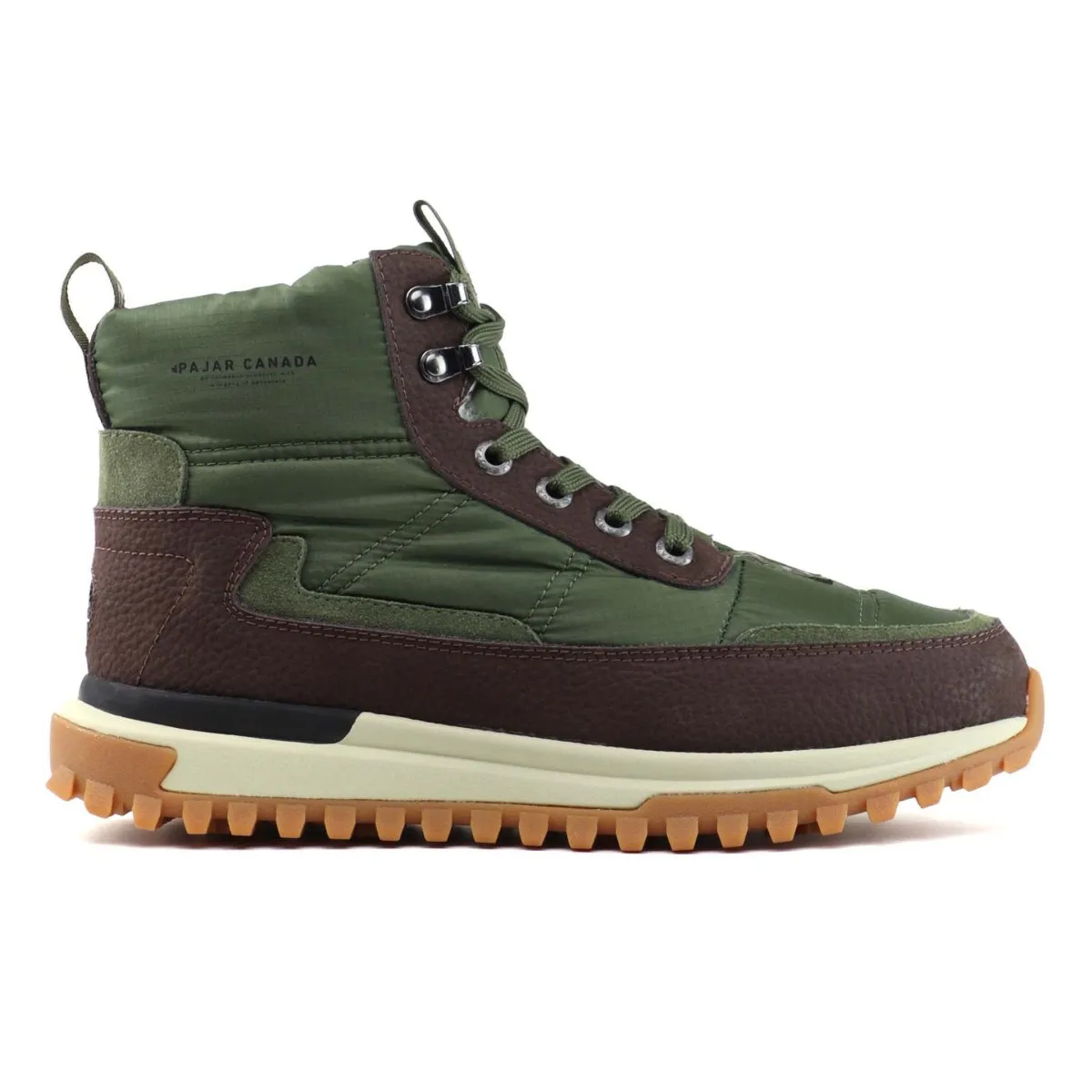 Pajar Men's Fero 2.0 Military Green/Brown Fabric Waterproof Comfortable Sockliner Everyday Pair
