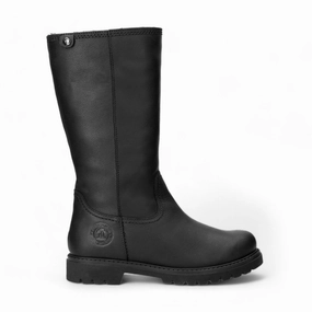Panama Jacks Women's Black Bambina B60 Leather Boots Reinforced Form Trail Exploration