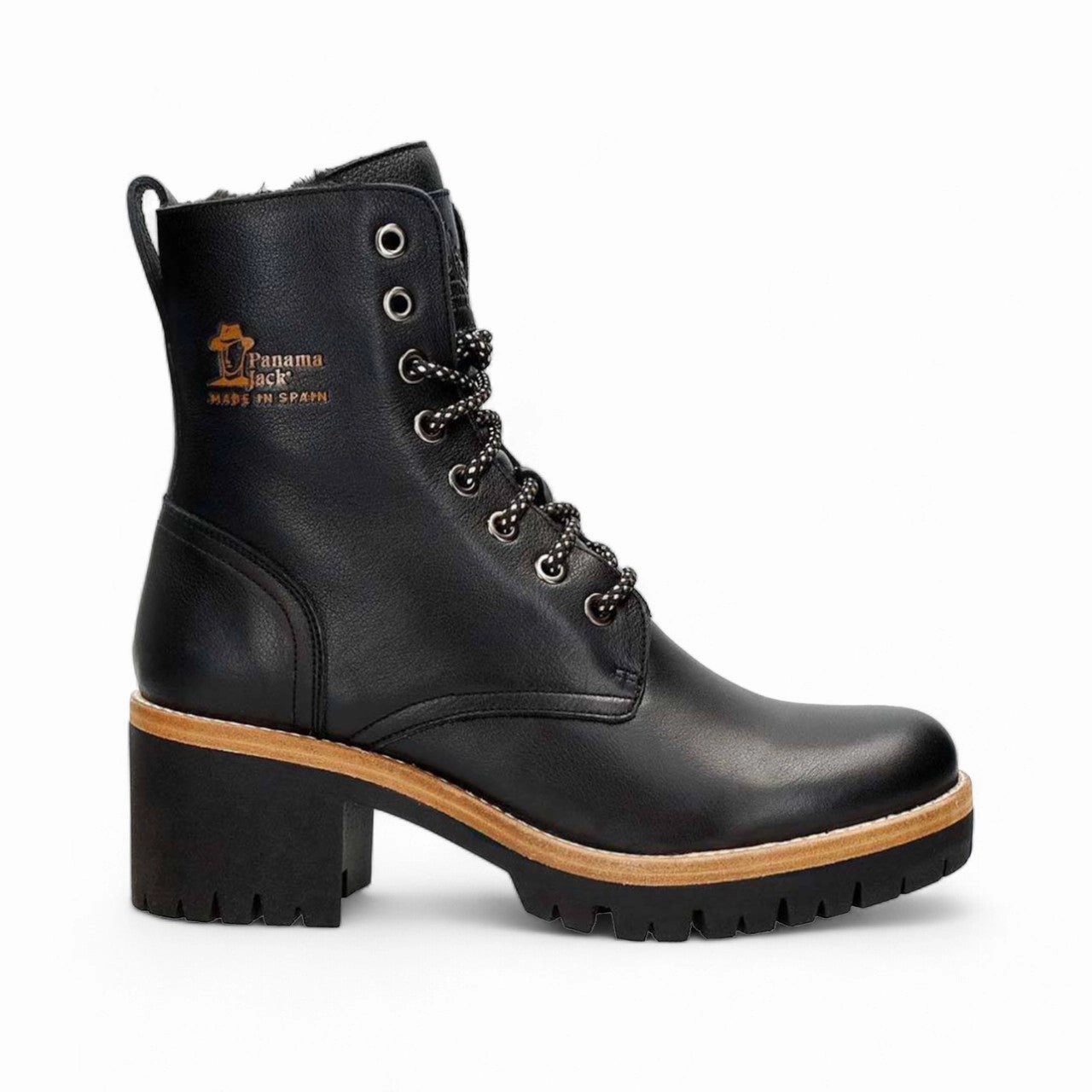 Matte Tone Timeless Style Panama Jacks Women's Black Leather Padma B11 Boots