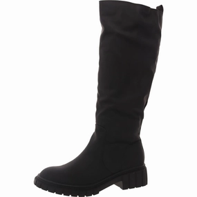 Paola Womens Padded Insole Man Made Knee-High Boots Stable Support Rainy Day Commuter Fashion Accessory
