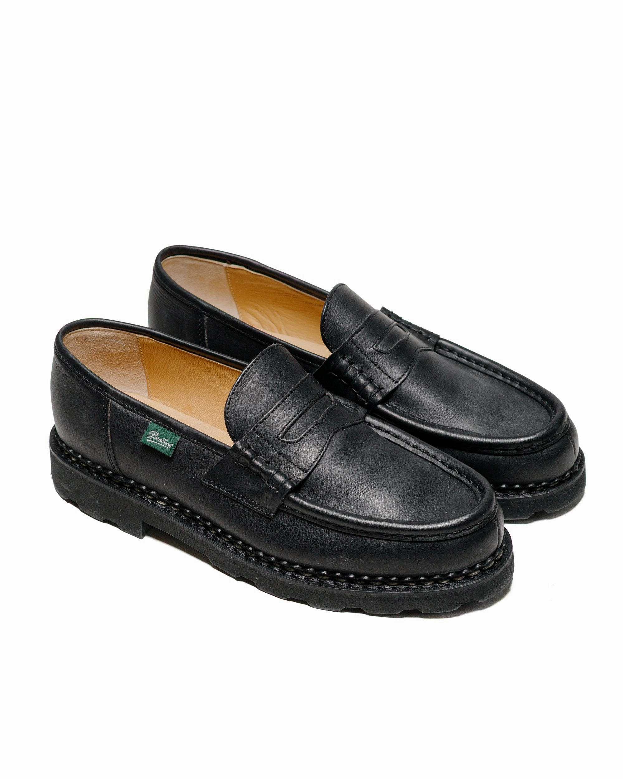 Comfortable Design Bold Neon Paraboot Reims Lisse Noir
