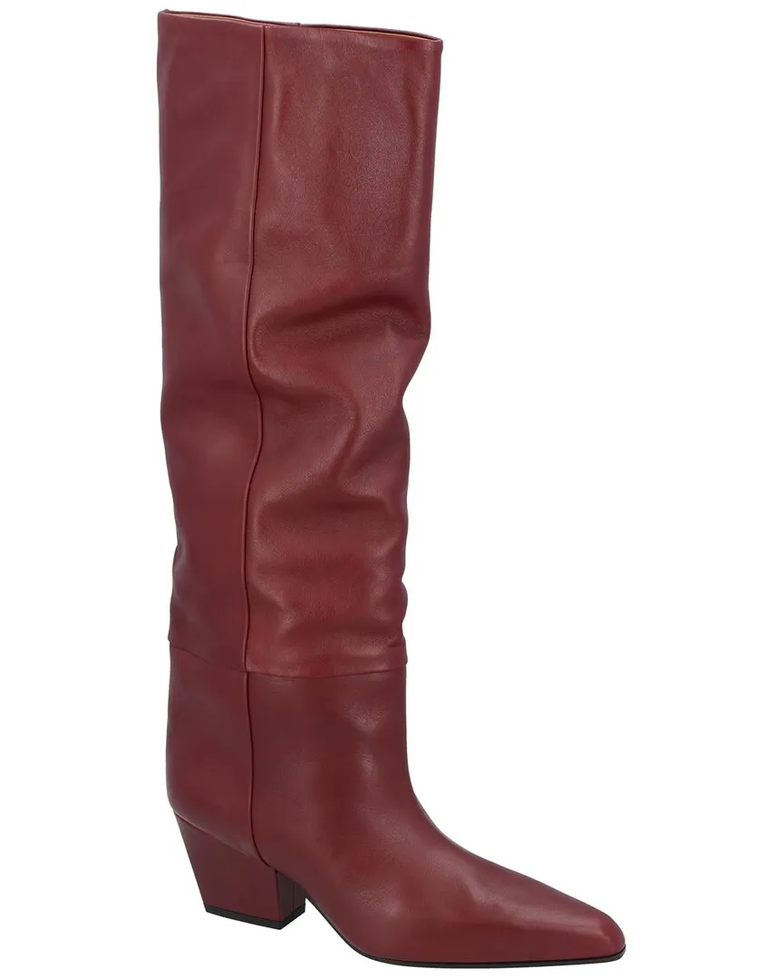 Paris Texas Jane Leather Boot Neutral Pair Snowy Environment