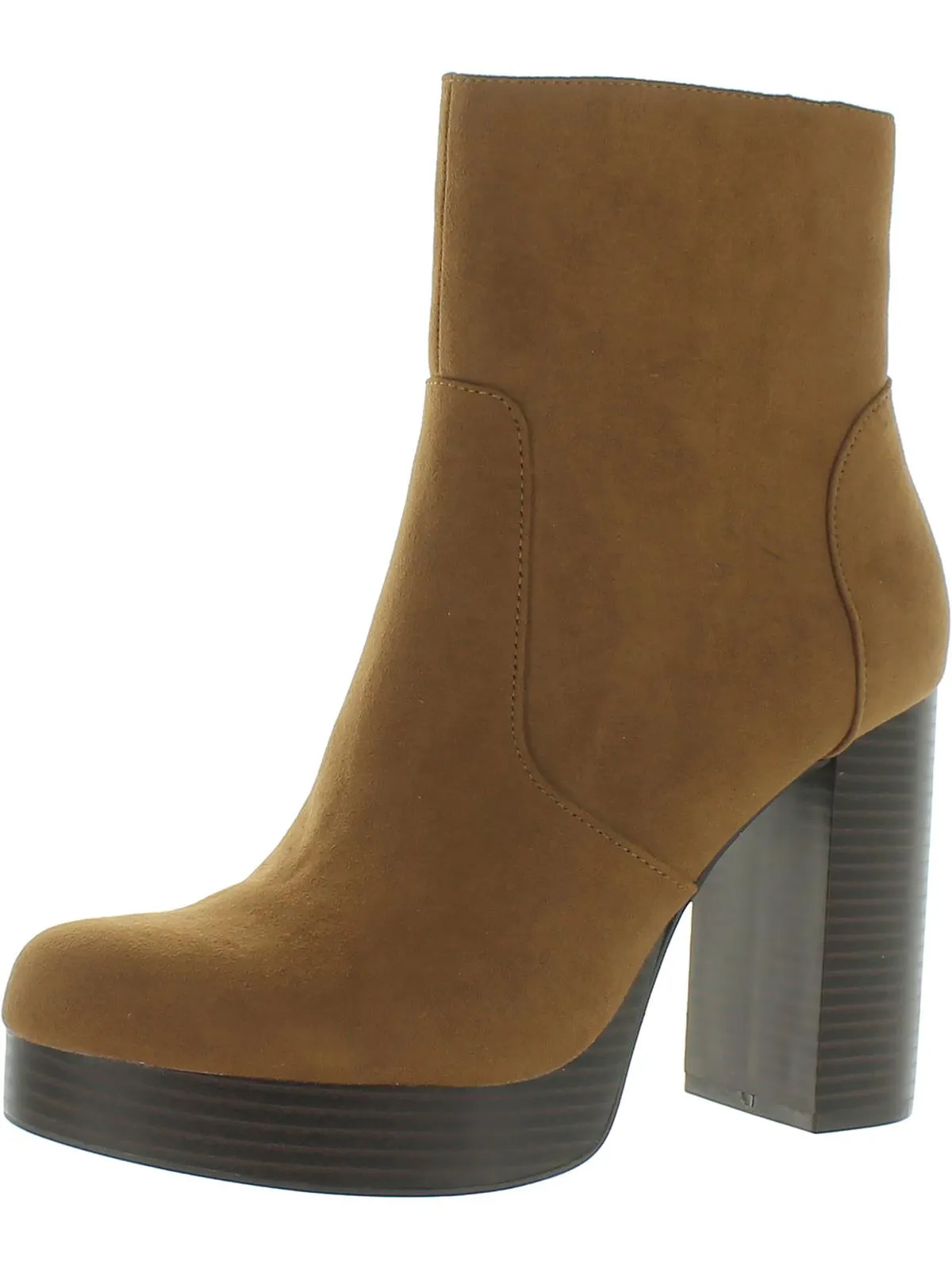 Soft Power Olive Tone PATRICEE Womens Textile Upper Faux Leather Ankle Boots
