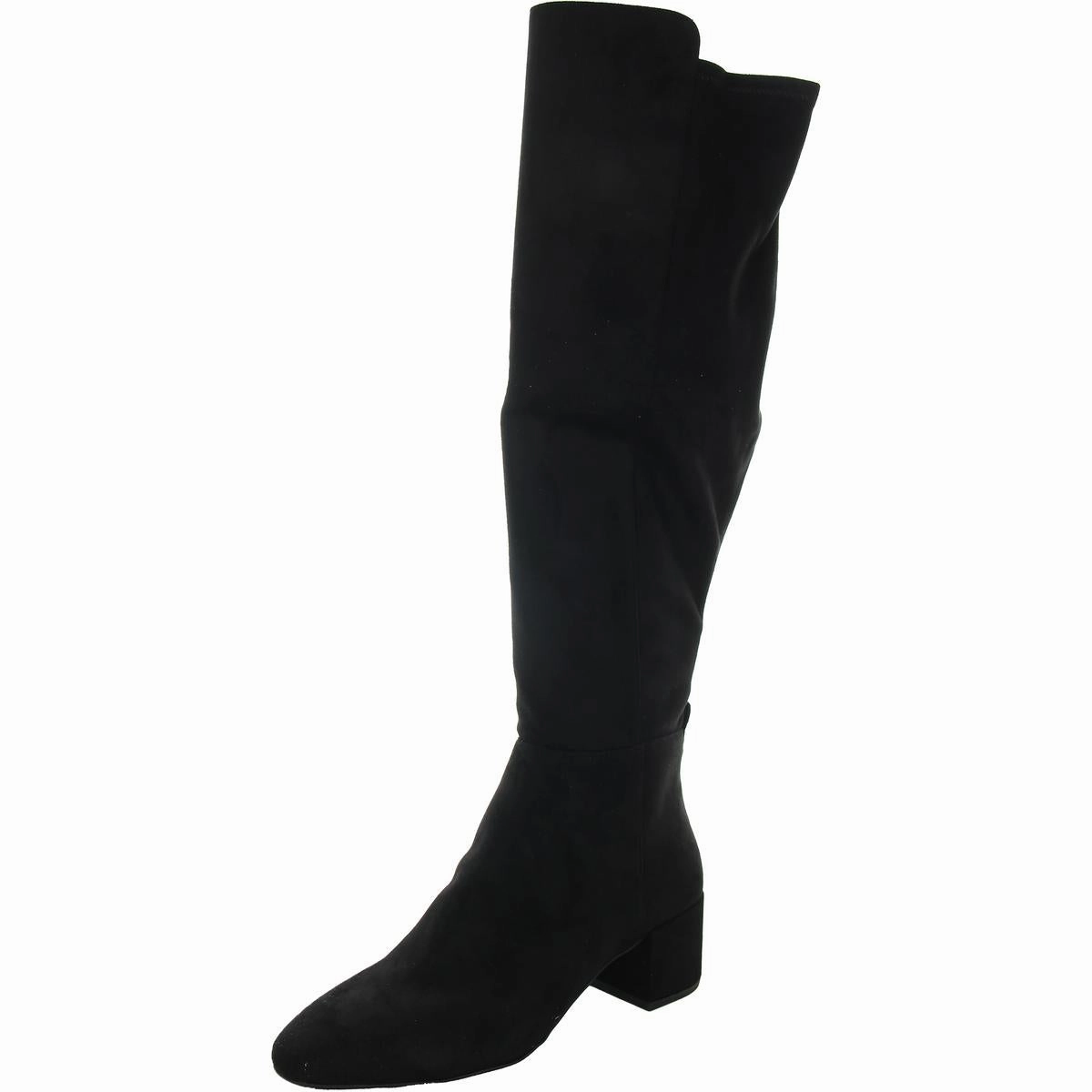 Womens Zipper Rubber Over-The-Knee Boots Slip-Resistant Sole