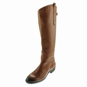 Penny Womens Solid Leather Riding Boots Functional Fit