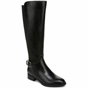 Percy Womens Leather Block Heel Knee-High Boots Insulated Urban Commute Comfortable Support