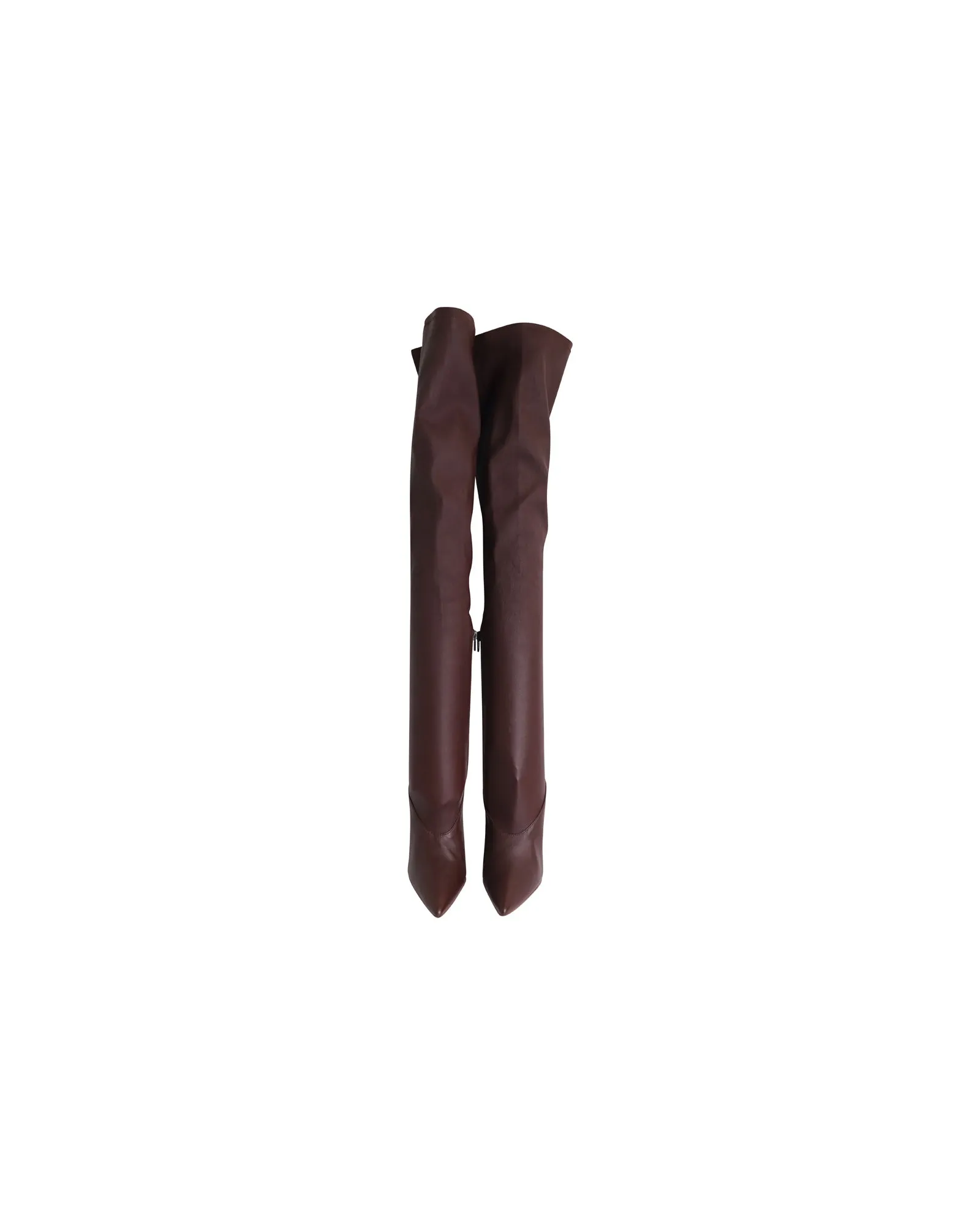 Yeezy Season 5 Stretch Knee Boots in Oxblood Leather Ultra Comfort