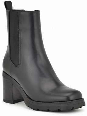 Conga 3 Womens Block Heel Faux Leather Mid-Calf Boots Comfort Edge Low Profile Cold Climate