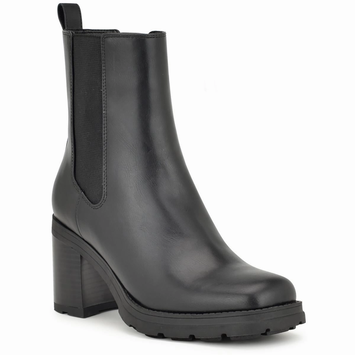 nylon Conga 3 Womens Block Heel Faux Leather Mid-Calf Boots