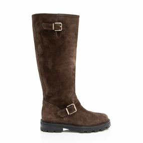 Work Approved Jimmy Choo Suede Crosta Biker Boots