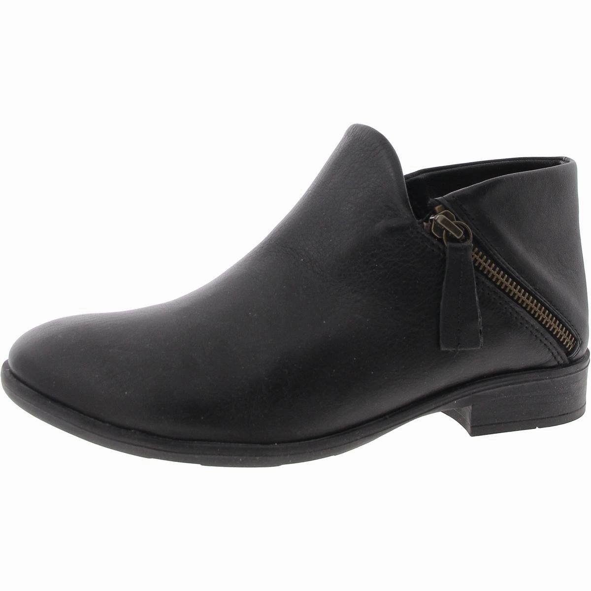 Breath Flow Quick Comfort Womens Double Zipper Leather Booties