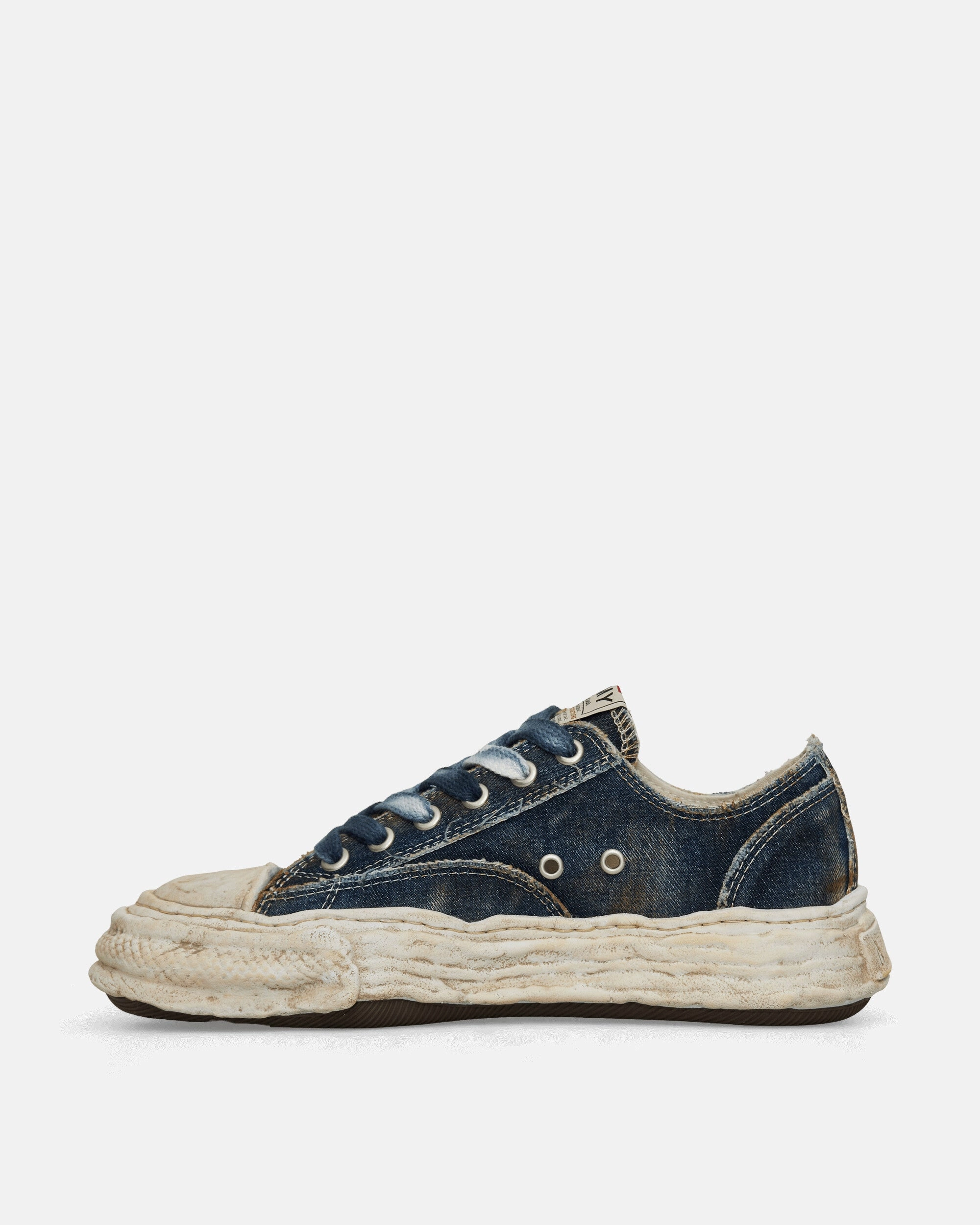 Peterson 23 OG Sole Washed Denim Low Sneakers Blue AdjustableStrap Compression Resistant Midsole