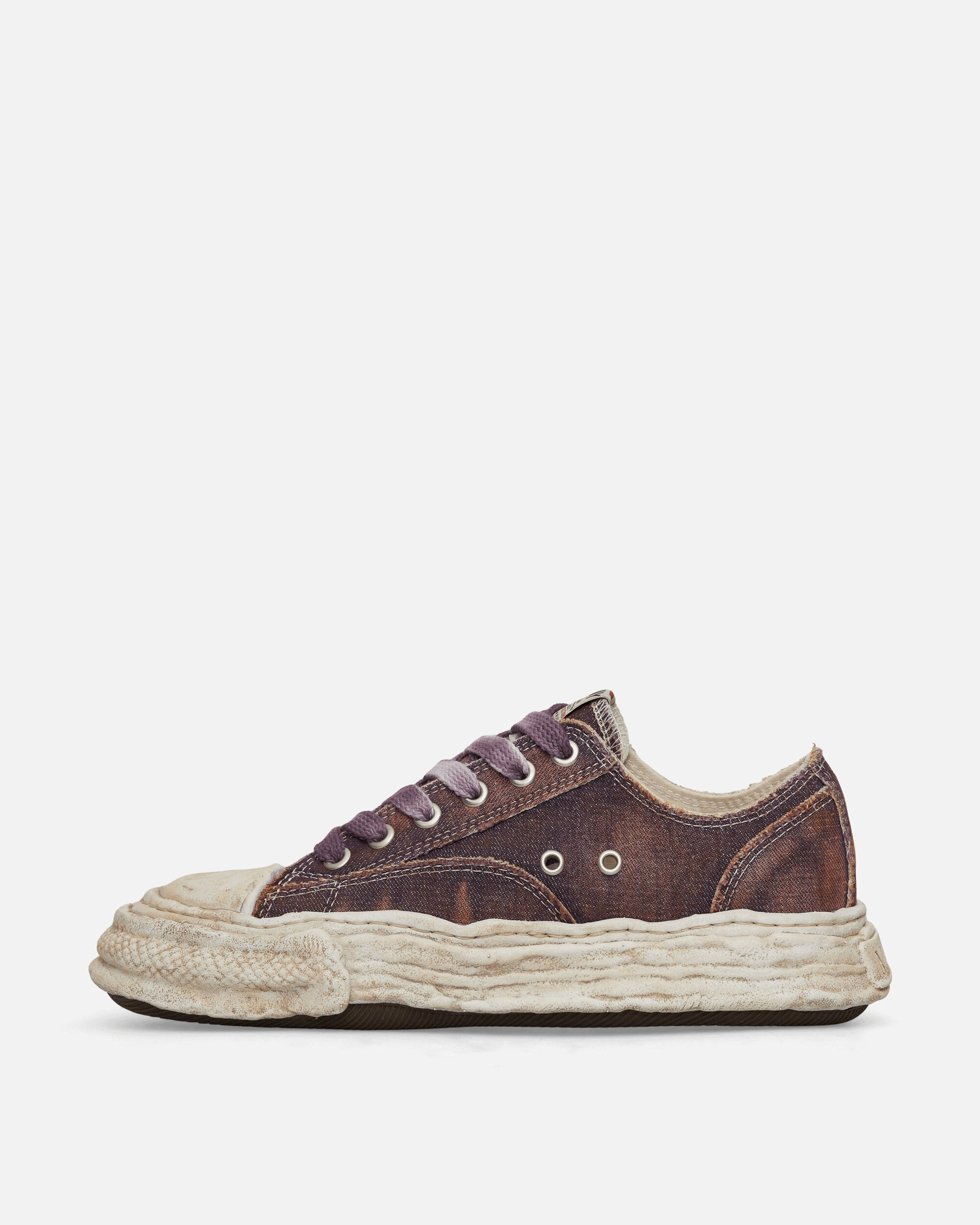 Peterson 23 OG Sole Washed Denim Low Sneakers Purple Leather