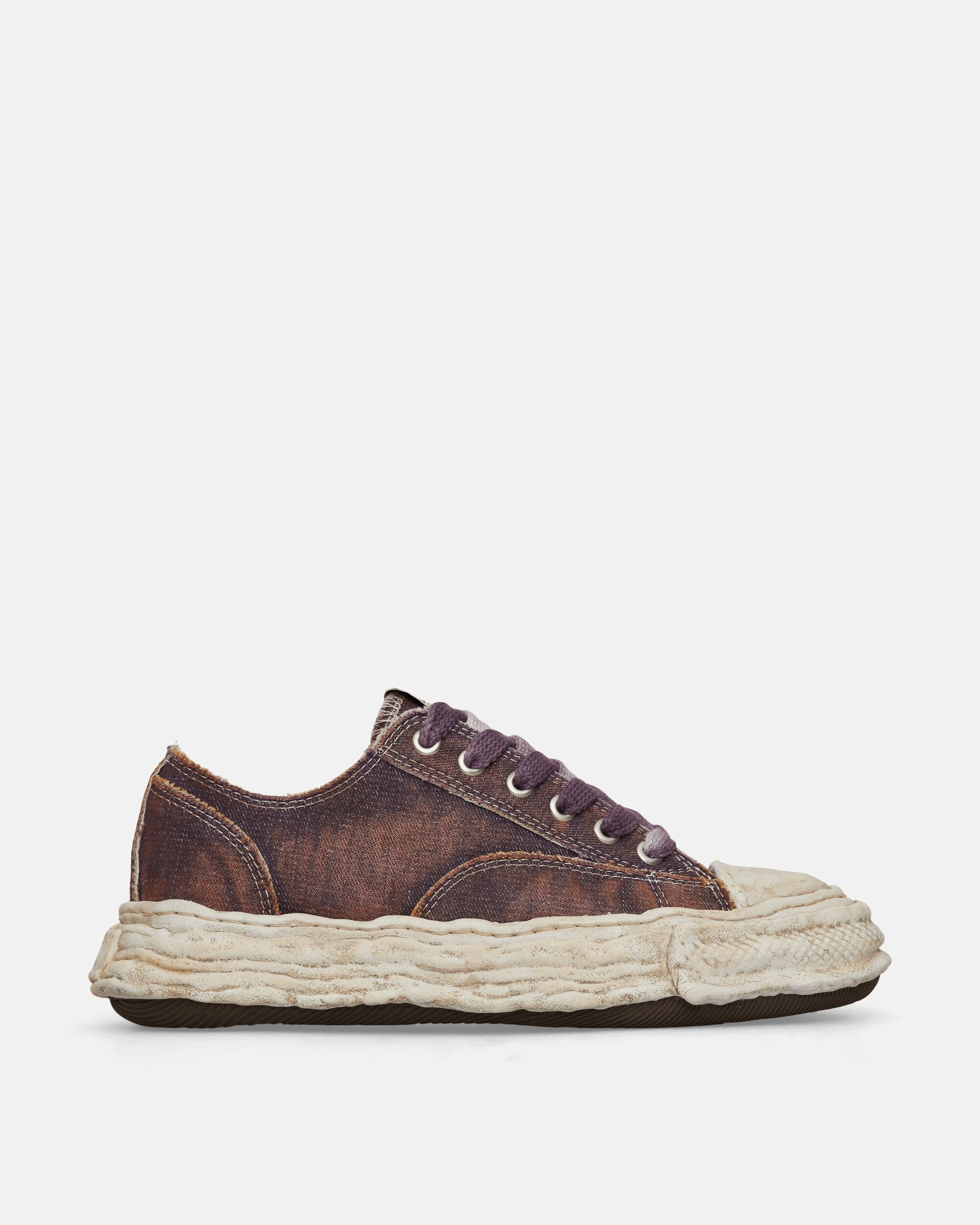 Peterson 23 OG Sole Washed Denim Low Sneakers Purple Easy Motion Canvas Fabric