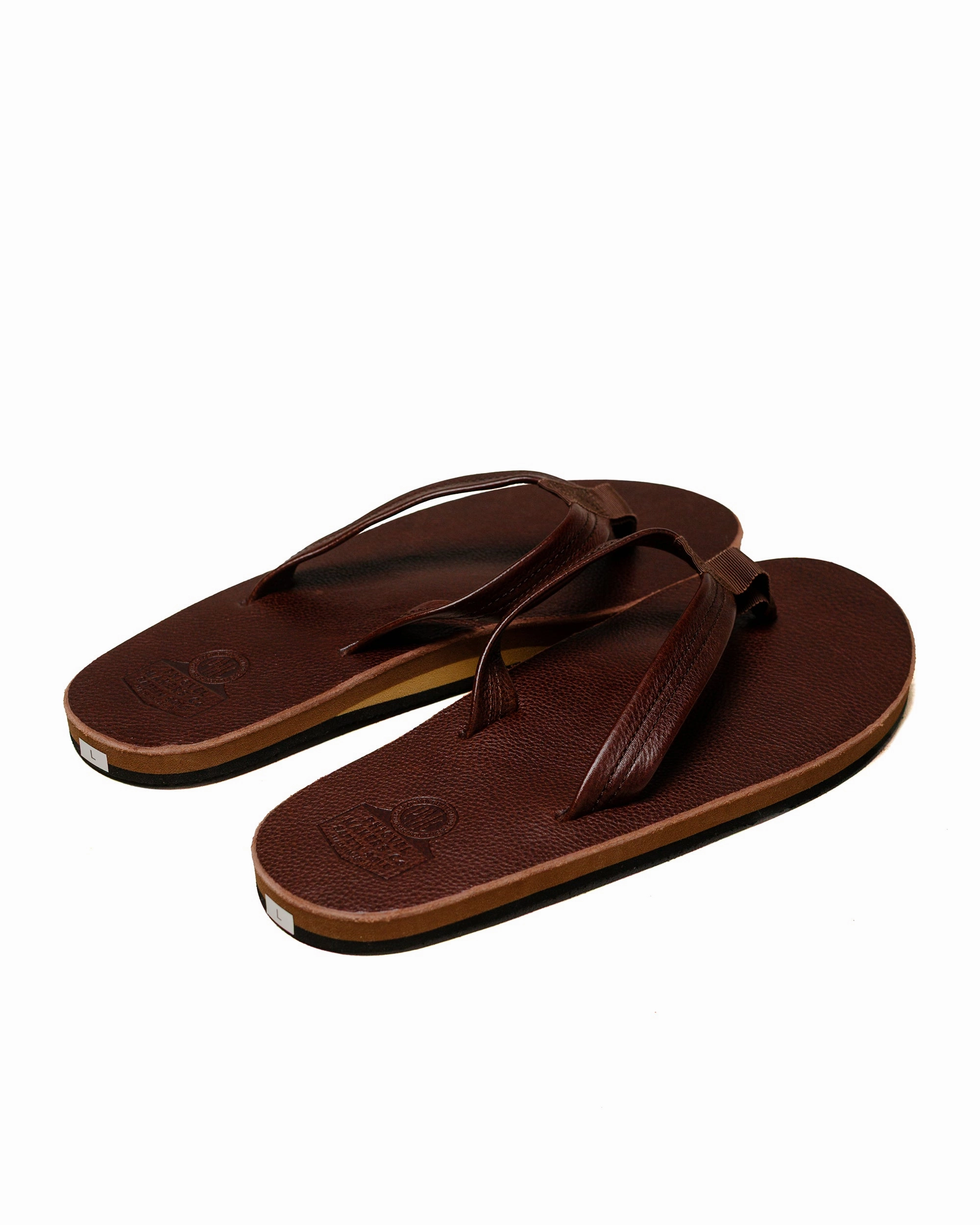 French Soft Padded Comfort Cold Weather Phigvel Leather Beach Sandals Brown