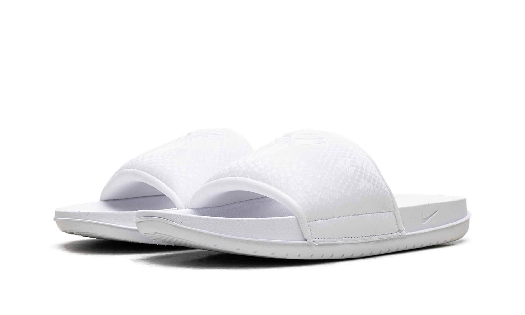 Dual Density Foam Layers Full Game Performance Kobe Offcourt Slide "Triple White"