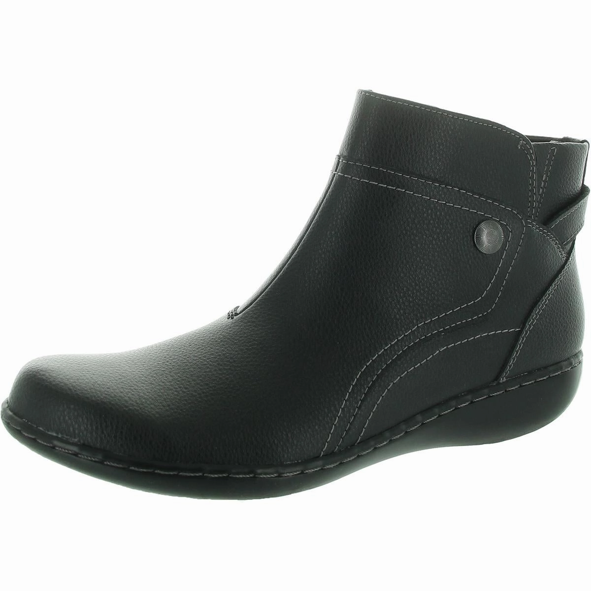 Polyester Womens Zipper Ankle Boots