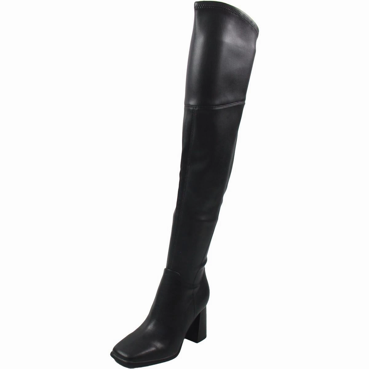 Durable Look Womens Solid Man Made Over-The-Knee Boots